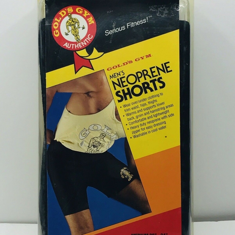 Mens Neoprene Shorts G612 Black sz M 28″-34″
